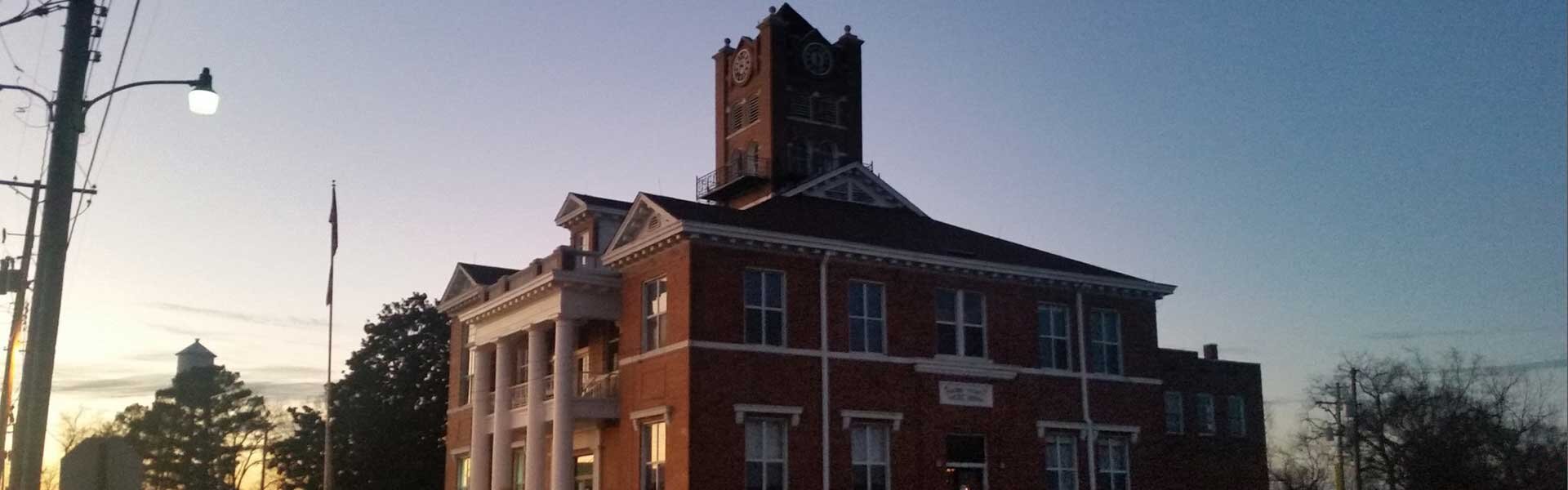 Prairie County courthouse building.