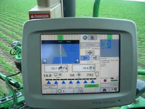 Guidance system on tractor in field